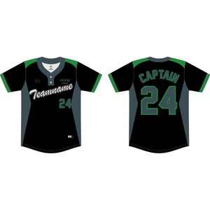 Camiseta de Béisbol Personalizada para Hombre, Manga Corta, Cierre de Botones, Tela de Malla de Poliéster/Algodón, Impresión por Transferencia de Calor, Secado Rápido - Product Image 2