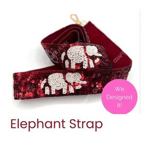 Handmade Beaded Pattern Handbag <b>Strap</b> Wide Checker Heart Motif Shoulder <b>Strap</b> Detachable Crossbody <b>Strap</b> with Metal Lobster Hook - Product Image 4