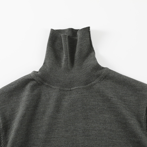 Factory Custom Men's 100% Merino Wool Turtle Neck Knitted Sweater Turtleneck <b>Jumpers</b> for Man - Product Image 3