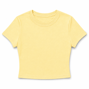 Camiseta Corta de Verano para Niñas, Cuello Redondo, Manga Corta, Tejido de Poliéster, Color Sólido, Ecológica, Informal, con Logotipo Personalizado, OEM, ODM - Product Image 2