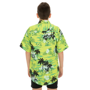 Camisas y Pantalones Cortos Hawaianos con Cuello y Botones para Niños, Diseño Gráfico Único, Comodidad y Estilo para el Verano en la Playa - Product Image 3