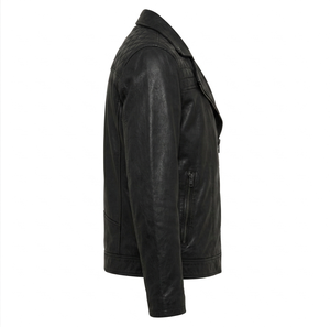 Blouson Bomber Homme en Cuir et Toile, Col Montant, Logo Frontal, Imperméable, Respirant, Tendance, Moderne, pour Clubs, Rendez-vous Décontractés, Streetwear - Product Image 2