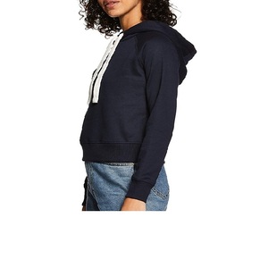 Sudadera con capucha personalizada vintage de media cremallera para mujer, talla regular, top corto con capucha para mujer - Product Image 3