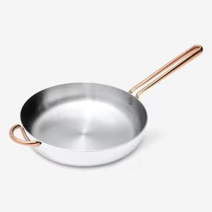 New Style Durable Copper Interior Coated Stainless Steel Handle Frying <b>Pan</b> Ergonomic Cooking <b>Pan</b> For Modern Healthy Kitchens - Product Image 6