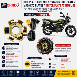 Bobina de Estator para TVS Star City KS, Centra KS, TVS Sport KS, Repuestos de Alta Demanda para Motocicletas, Calidad de Exportación - Product Image 6