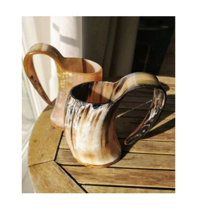 Mug en corne de buffle personnalisable, compatible lave-vaisselle, pour bière, vin et autres boissons, mug viking pour thé et liquides chauds - Product Image 2