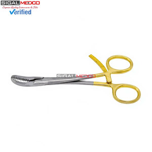 Pinzas para Huesos de Calidad Premium, Curvas y Dentadas, de 5.5 Pulgadas, Chapadas en Oro, Instrumento Quirúrgico Ortopédico de Acero Inoxidable Alemán - Product Image 4