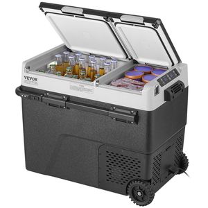 Réfrigérateur de voiture portable à double zone 12 volts avec capacité de 58 L / 61,5 QT - Congélateur et réfrigérateur à température réglable de -4 à 68°F en un seul appareil - Product Image 1