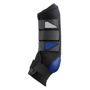 Protège-jambes pour chevaux en néoprène, couleur unie bleue, rembourrage pour soutien des jambes - Product Image 5