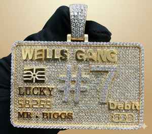 Pendentif carte de crédit ou de débit style Hip Hop, en argent 925, serti de moissanite VVS, pendentif rappeur Iced Out Biling - Product Image 5