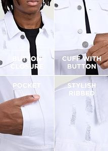 Veste en jean décontractée pour homme, 100 % coton, avec logo personnalisé, respirante, écologique, séchage rapide, pour l'extérieur – Vente en gros, haute qualité - Product Image 3