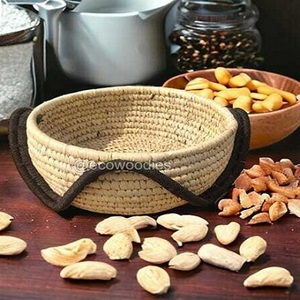 Décoratif rustique beige clair en paille de blé, vintage, écologique, biodégradable, multi-usages, tissé à la main, pour intérieur et extérieur - Product Image 2