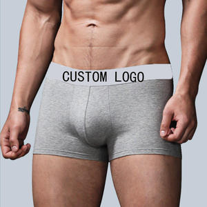 Wholesale OEM SALUBRIOUS SPORTS Men's Mid-Rise Underwear Long <b>Boxers</b> Knitted Breathable Anti-static Eco-Friendly 100% Cotton - Product Image 5