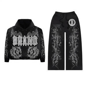 Nouvel ensemble de jogging deux pièces personnalisé pour femme, survêtement décontracté streetwear avec sweat à capuche et pantalon de jogging - Product Image 1