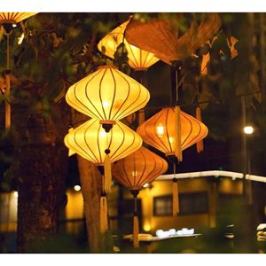 Hermosa Lámpara Decorativa Colgante Hecha a Mano en Hoi An, de Seda, para Hogar, Cafetería, Restaurante, Bodas y Eventos Culturales - Product Image 6
