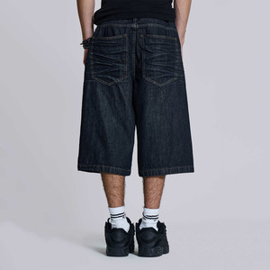 Pantalones Cortos de Mezclilla para Hombre, 100% Algodón, Transpirables, Tejidos, Lavados, con Bolsillos Cargo, Cintura Media, Estilo Casual Urbano, para Verano - Product Image 3