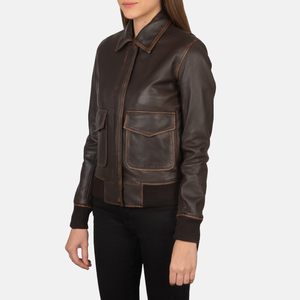 Blouson en cuir PU pour moto, coupe ajustée, décontracté, avec fermeture éclair, coupe-vent, imperméable, doublure en fausse fourrure, pour femme, style tweed, vente en gros sur mesure - Product Image 2