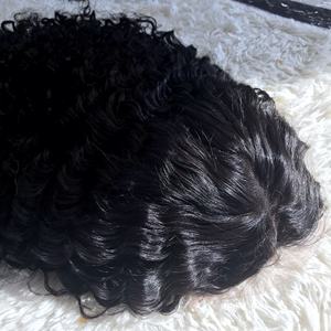 Nouvel article perruque bouclée birmane perruque de cheveux crus vietnamiens perruque de fermeture extensions de cheveux crus Vietnam avec la meilleure qualité - Product Image 4