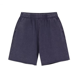 Shorts Bermuda Décontractés Orange Uni pour Hommes, Taille Élastique, Poches, Tissu Léger et Respirant en Mélange de Coton, OEM ODM - Product Image 4