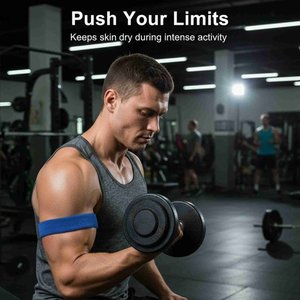 Banda Deportiva para Bíceps – Banda Ajustable para Brazo para Fútbol Americano, Baloncesto, Entrenamientos en el Gimnasio y Banda Absorbente de Sudor - Product Image 5