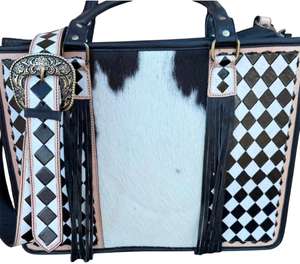 Sac fourre-tout en cuir véritable de haute qualité, couleur unie tendance, fait main, style western, luxe bohème, fermeture éclair - Product Image 1