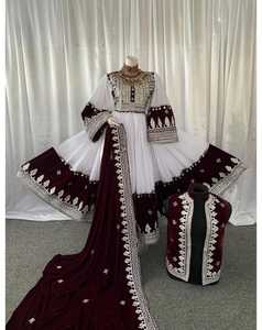 LOW MOQ Afghani Dress For Formal <b>Wedding</b> Party Breathable Long Sleeves Afghani Style <b>Wedding</b> Dresses For Women With Velvet <b>Shawl</b> - Product Image 2
