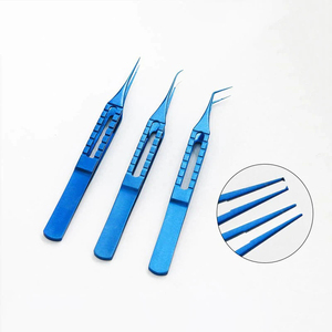SUAVE SURGICAL INSTRUMENTS Pince à épiler pour cils en acier inoxydable de 10 mm avec pointes dentelées/lisses/échiquetées, conception antistatique - Product Image 2