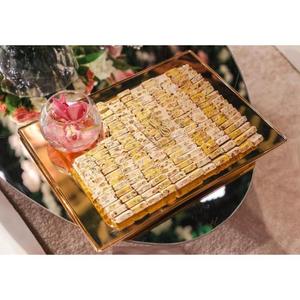 Nouvelle collection de plateaux à chocolat en métal pour mariages, vaisselle plaquée argent, plateau à chocolat rond - Product Image 2