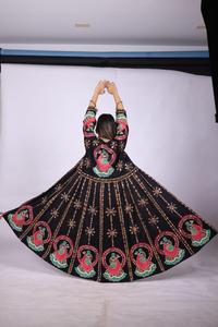 Women <b>African</b> Beaded Long <b>Dress</b> Dashiki Ethnic Long Sleeve Solid Pattern Casual Festival Wear - Product Image 2