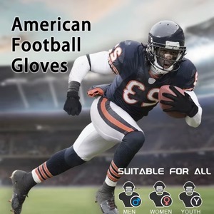 Guantes de Fútbol Americano Personalizados OEM, Diseño Sólido, Palma de Silicona Superior Antideslizante, Transpirables, para Receptor, Venta al Por Mayor, para Hombre, Todas las Temporadas - Product Image 6