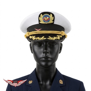 Gorra de Uniforme de Capitán de Disney Cruise Line al por Mayor de KEW |   Gorra con Bordado de Hoja de Roble Dorada |   Gorra para desfiles y ceremonias - Product Image 1