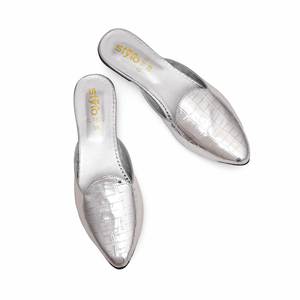 Mule argentée décontractée pour femmes - Product Image 1