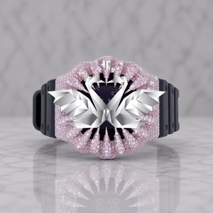 Reloj de Lujo con Diamantes Moissanite, Estilo Hip Hop, con Movimiento de Cuarzo para Hombre, Disponible para la Venta - Product Image 2