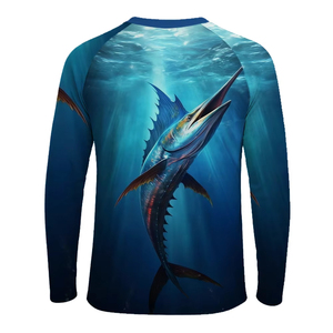 Camiseta de pesca personalizada de corte ajustado, de alta calidad, UPF50+, de secado rápido, manga larga, para natación y pesca. - Product Image 2