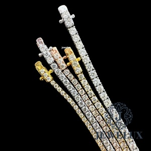 Bracelet Tennis Unisexe de Luxe en Moissanite Jewelux, Coupe Brillante, Élégant et Sûr, Meilleure Vente, Disponible à Prix Export, Idéal Cadeau, Argent 925 - Product Image 2
