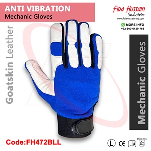 Guantes mecánicos de seguridad sin forro de primera calidad Cuero de cabra para el trabajo diario al aire libre Hecho en Pakistán - Product Image 3