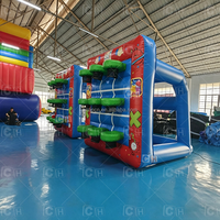 Paniers de basket-ball commerciaux gonflables, supports de basket-ball gonflables, jeux de tir au basket-ball gonflables pour divertissement extérieur