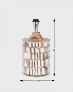 Luxury white rhythm wooden <b>table</b> <b>lamp</b> <b>base</b> oem odm low moq factory price wholesale bulk supply fast shipping no shade - Product Image 2