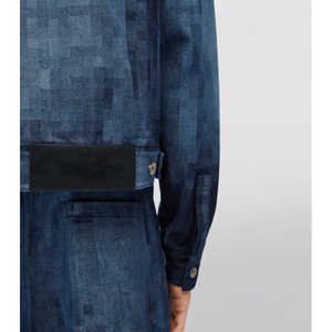 2026 New High Quality Men's <b>Canvas</b> <b>Jacket</b> Custom Washed Blue Denim with Down Oem Designs Winter Season Woven Fabric with OEM - Product Image 4