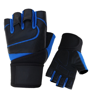 Nouveaux gants de musculation en cuir à demi-doigts avec logo personnalisé, gants en cuir confortables à demi-doigts pour la remise en forme - Product Image 5