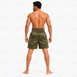 Athletic Boxing Trunks 190 GSM Polyester Spandex Breathable Sweat Wicking Fight <b>Shorts</b> Flexible Training Wear for Boxing MMA Mua - Product Image 5