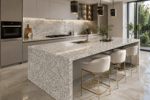 Granito Blanco Perla de Alta Calidad |   Acabado Flameado de 20 mm para Diseño Arquitectónico Moderno, Piedra Duradera para Uso Comercial y Residencial - Product Image 6