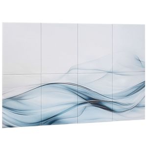 Set di 8 Pannelli Acustici Decorativi Autoadesivi 47,24 X 23,62 X 0,4 Pollici, Piastrelle Fonoassorbenti per l'Isolamento Acustico - Product Image 3