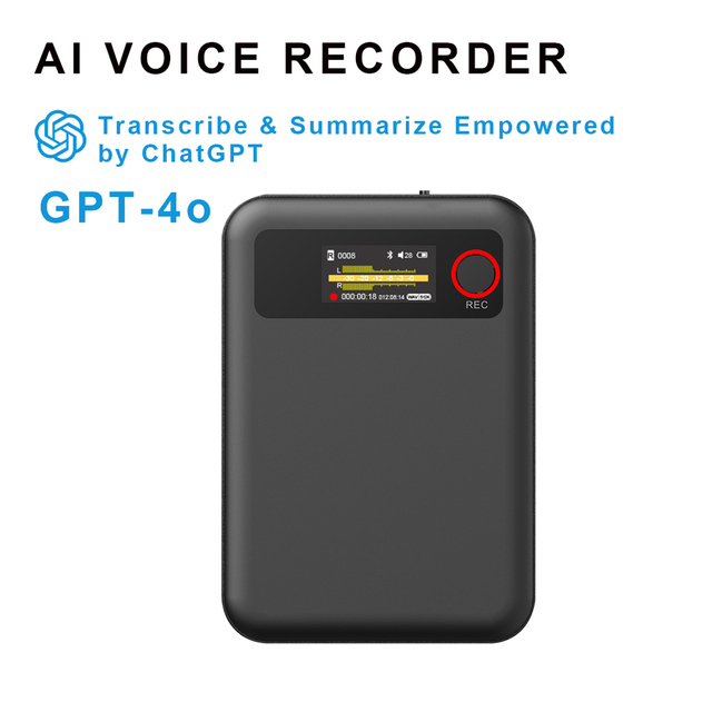 64GB ChatGPT Powered AI Voice Recorder Magnetic Voice-to-Text Call Recorder With Transcribe & Summarize