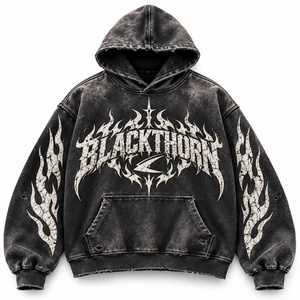 Sudadera con Capucha para Hombre, Estilo Vintage, Corte Regular, 100% Algodón Ecológico, Transpirable, con Estampado Digital, Tallas Grandes - Product Image 1