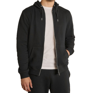 Sweat à capuche zippé pour homme, 500 GSM, coton, polyester, polaire, épais, chaud, veste d'hiver, streetwear décontracté, fabricant OEM, fournisseur de marques privées - Product Image 2
