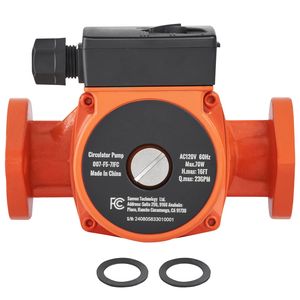 Pompa di Ricircolo Acqua Calda Domestica 007 F5 7IFC 110V 70W 23 GPM per Sistema HVAC con Flangia NPT da 1 pollice a 3 Velocità, Pompa Circolatrice a 3 Velocità Q - Product Image 1