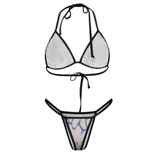 Conjunto de Bikini de 2 Piezas con Braguita de Cintura Alta, Ligero y sin Costuras, con Logotipo Frontal, para Viajes a la Playa y Diversión de Verano, Hecho de Spandex/Nylon - Product Image 5