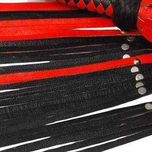 Heavy Leather Flogger Whip with Wide Falls <b>for</b> Deep Impact and Control - Product Image 5