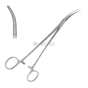 High Quality Premium HEISS 20.0cm Surgical Stainless Steel Forceps Slightly Curved Manual Medic Instruments HEISS Safety - Product Image 1